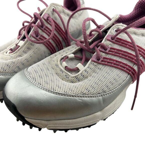 Adidas Golf Shoes White Purple Pink Silver 11 adiPRENE ClimaCool Flylite 791003 - Picture 2 of 7